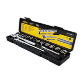 Juego de 16 herramientas mm mixtas entrada 1/2" pretul..